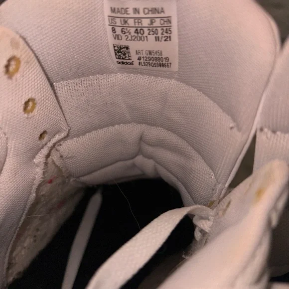 Adidas White and Pink High-Tops sz 8 vintage - Picture 5 of 9